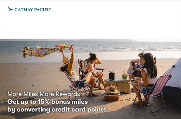 Bis zu 15% Bonus beim Transfer von American Express zu Cathay Pacific Asia Miles bis 12.11.2022