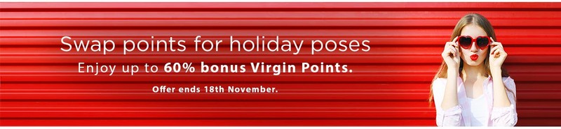 Bis 18.11.2022 gibt es einen Bonus von 60% beim Virgin Atlantic Punktekauf