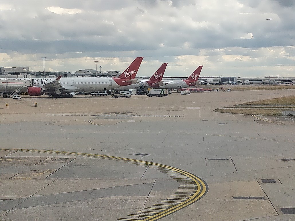 Virgin Atlantic Flugzeuge in London Heathrow