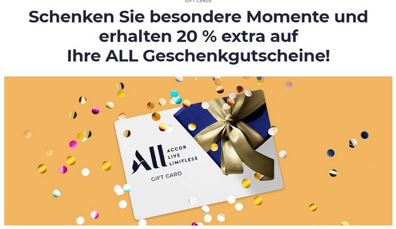 ALL Accor Live Limitless Geschenkgutscheine Black Friday 2022