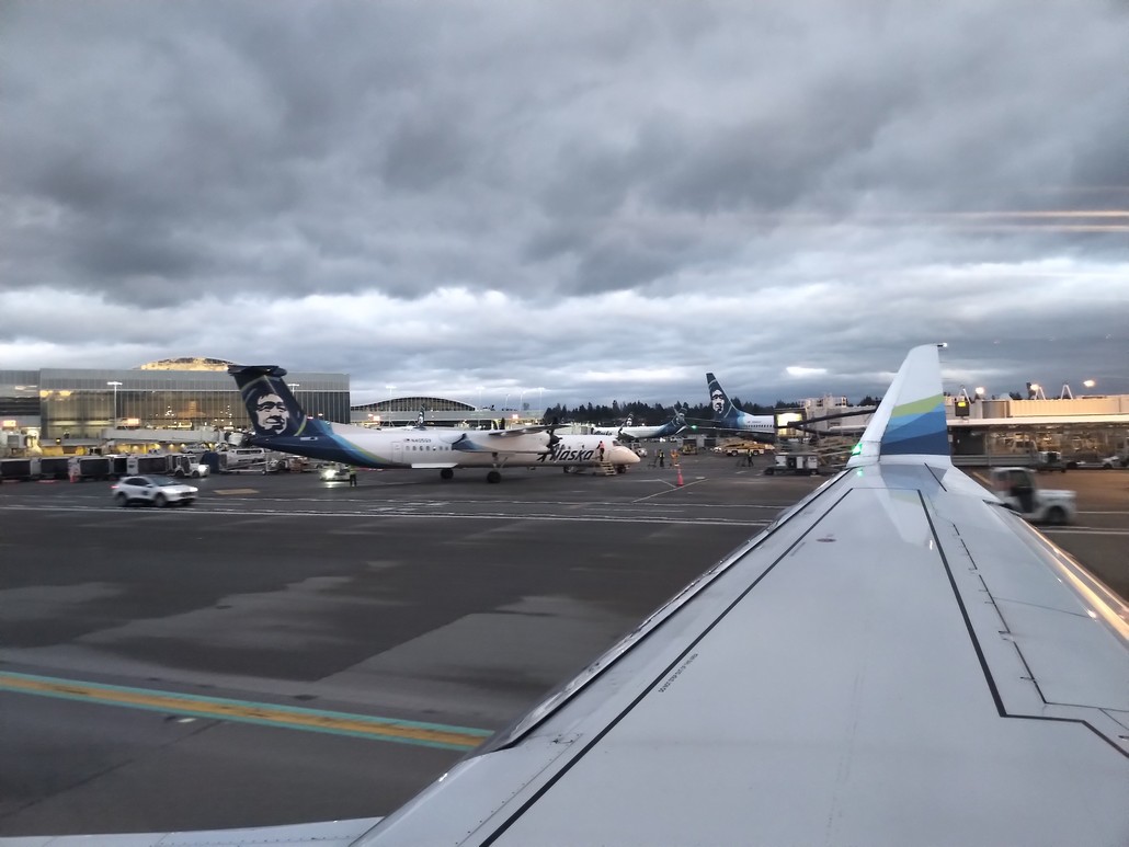 Alaska Airlines Flugzeuge in Seattle Tacoma