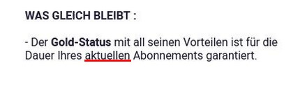 Streichung des Ibis Gold Status ab März 2023 - bestehende Gold Status werden für verbleibende Laufzeit der ibis Business Card noch honoriert