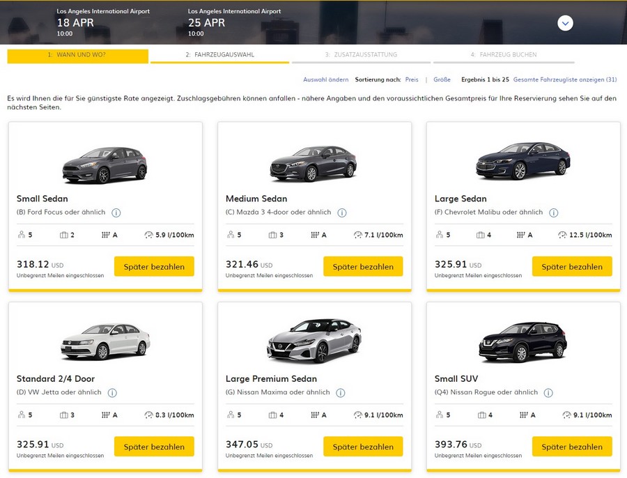 Raten von Hertz mit bis zu 6.000 Miles and More Meilen für Buchungen bis 30.04.2023 und Anmietung bis Ende Juni 2023