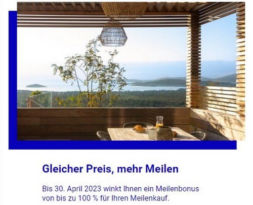 100% Bonus beim Flying Blue Meilenkauf bis 30.04.2023