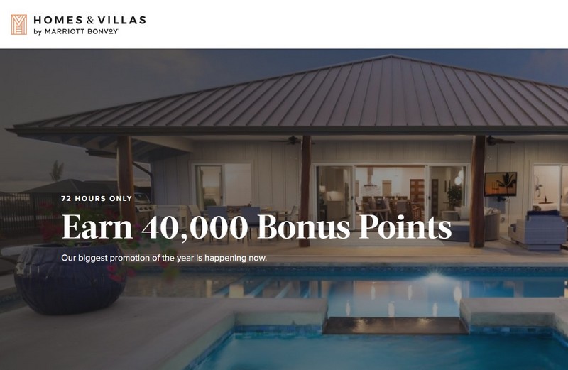 40.000 Punkte mit Home and Villas by Marriott Bonvoy bis 03.05.2023