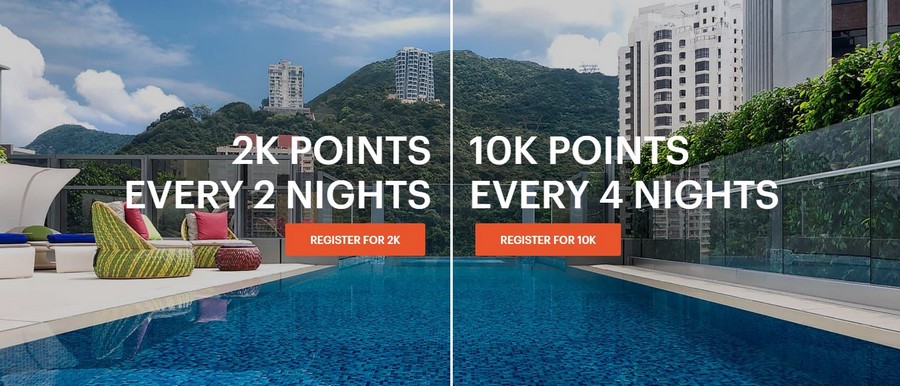 Promotion von IHG Rewards One bis Ende August 2023 mit Wahl zwischen 2.000 je zwei oder 10.000 Punkten je vier Nächte