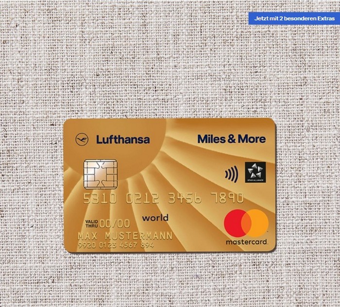 Bis Ende Juli 2023 Lufthansa miles and More Kreditkarte mit 10.000 Meilen und zwei Lounge Pässen