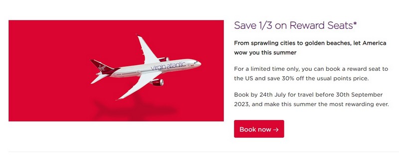 33% Virgin Points bei Buchung von Virgin Atlantic Awardflügen bis 24.07.2023 sparen