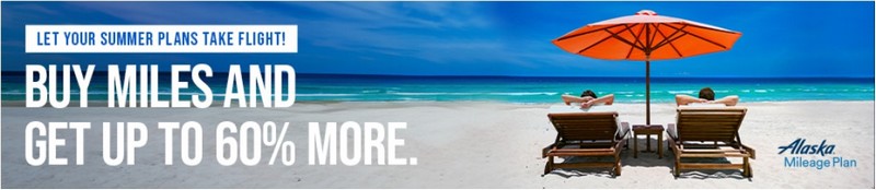 Bis zu 60% Bonus beim Kauf von Alaska Airlines Meilen bis 20.08.2023
