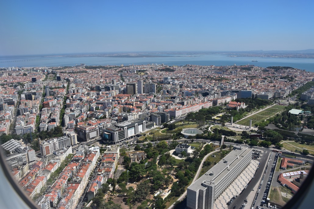 Blick auf Lissabon beim Anflug
