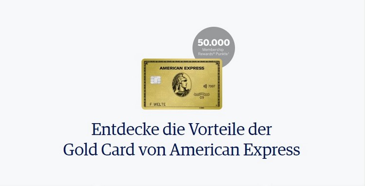 Aktion für die American Express Gold Kredikarte mit 50.000 Membership Rewards bis 15.07.2024