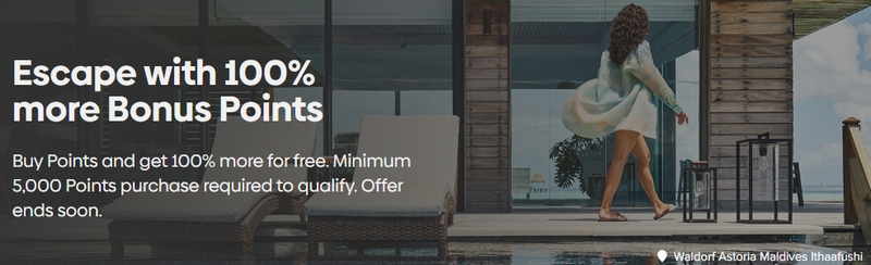 100% Bonus beim Kauf Hilton Honors Punkten bis 25.09.2025