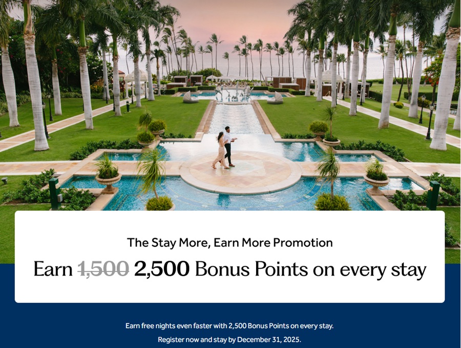 Hilton Stay More - Earn More Promotion mit 2.500 Punkten pro Aufenthalt bis Ende 2025