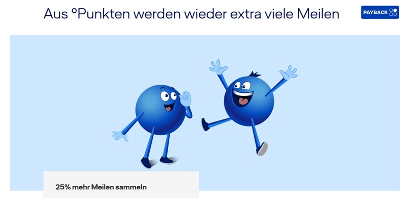 25% Bonus bei Transfer von Payback zu Miles and More bis 31.01.2026