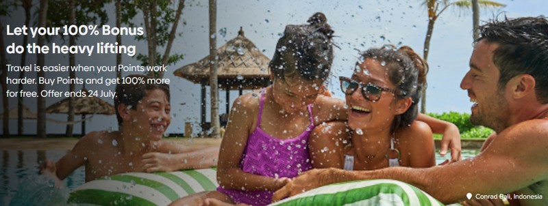 100% Bonus beim Kauf Hilton Honors Punkten bis 24.07.2026